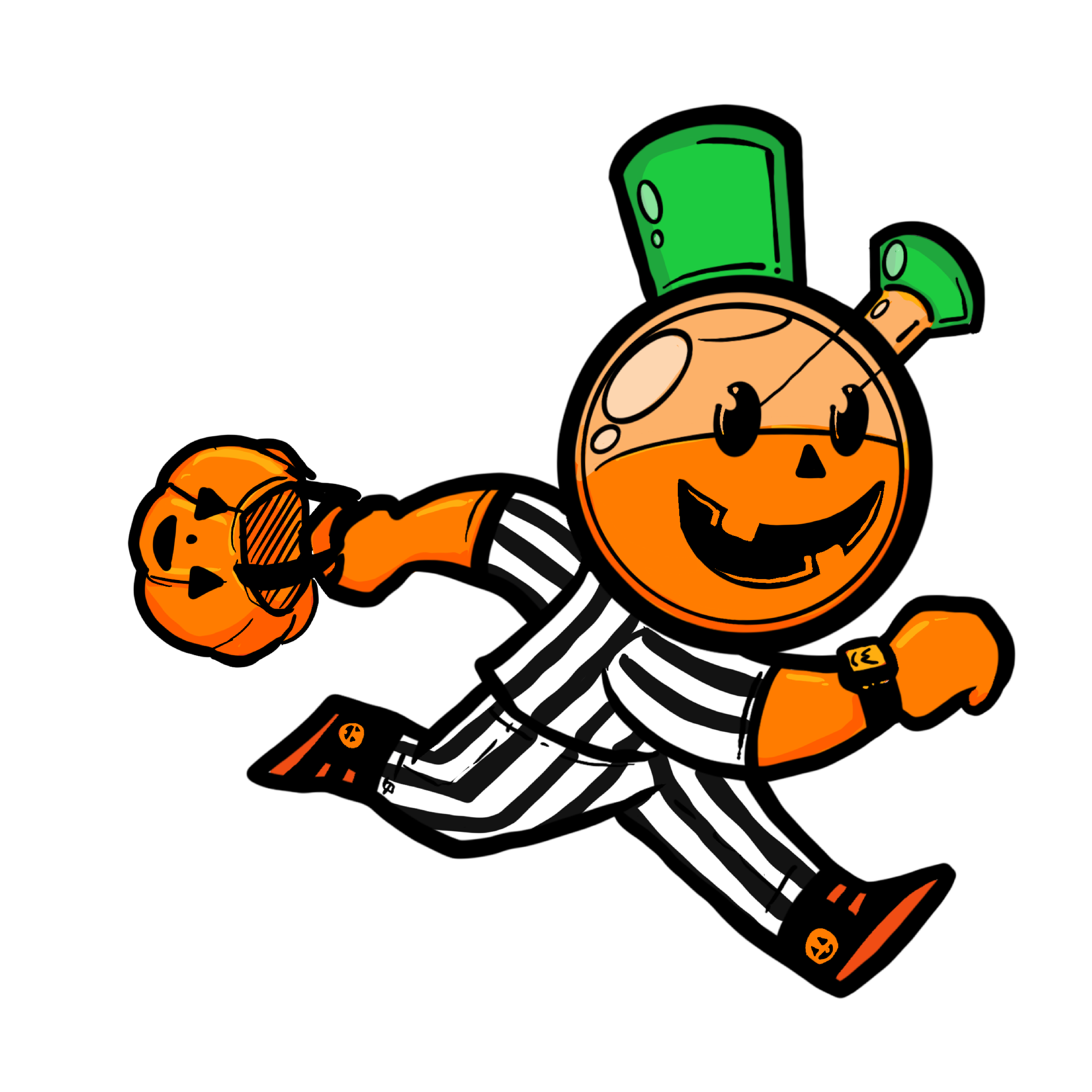 Halloweedys curbside runner character illustration